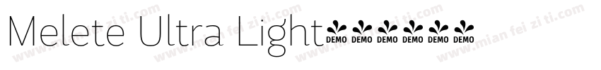 Melete Ultra Light字体转换